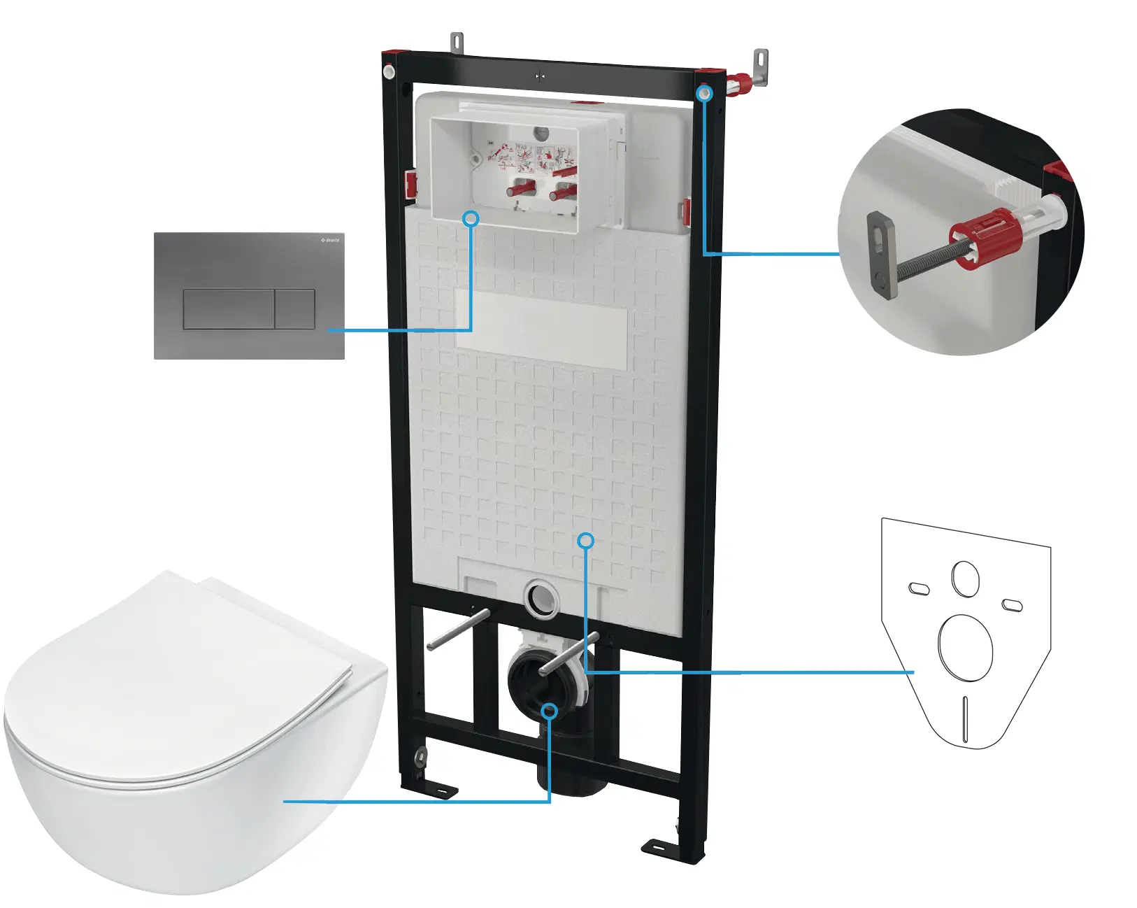 PEONIA CDET6ZPW Ensemble de toilette